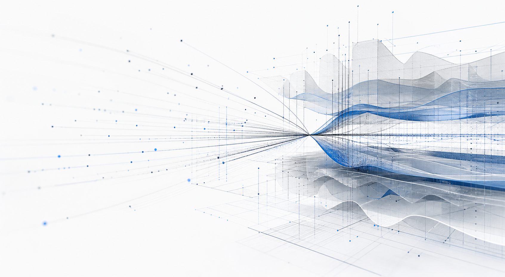 Abstract visualization of order-book depth surfaces and market structure research.